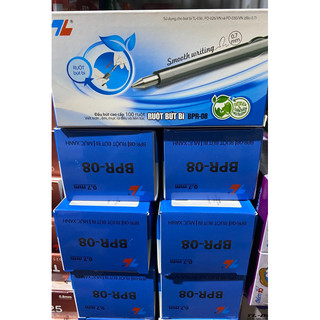 Hộp 100 ruột bút bi thiên long bpr-08 ngòi 0.7mm