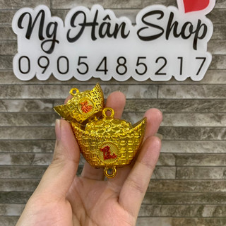 Thỏi vàng 3.5/5/8cm trang trí oản, tháp bánh nước trang trí tết