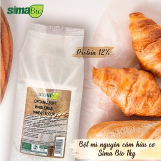 Sima bio - bột mì nguyên cám hữu cơ 1kg/500g/200g - date: 11/2024 - nhà hữu cơ