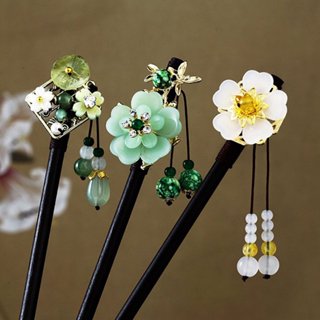 GOTI - Quà Tặng Cho Nữ 20/10 8/3 - Trâm Cài Tóc Hoa Mai 5 Cánh Đá Tím Thanh Lịch Phong Cách Hán Phục, Cổ Trang  TC596