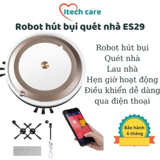 Robot lau nhà hút bụi máy quét nhà đa năng ES29 có chế độ hẹn giờ điều khiển trên app điện thoại - có bảo hành