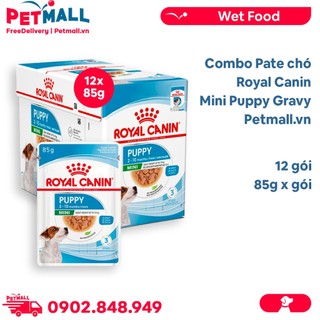 Pate chó Royal Canin Mini Puppy 85g - Gravy 1 hộp 12 gói Petmall
