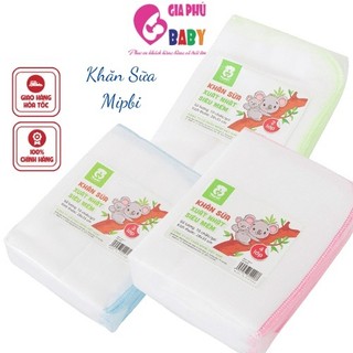 Khăn Sữa / Khăn Xô Mipbi Xuất Nhật 100% Cotton Tự Nhiên(Set 10 khăn)