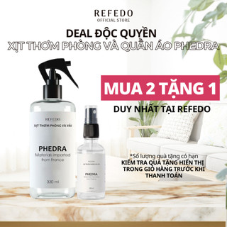 Xịt thơm phòng và quần áo REFEDO Phedra chai nước hoa xịt khử mùi sịt thơm phòng ngủ vải tủ quần áo nam nữ hương hoa