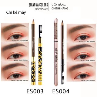 Chì kẻ mày 2 đầu Sivanna Colors eyebrow pencil by Sivanna Colors es003 0,9g