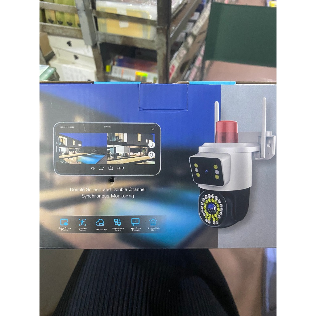 Camera Wifi Yoosee 2 khung hình 6MP | 4K | Ngoài trời | 2 ống kính 2 khung hình | Đèn báo động đỏ