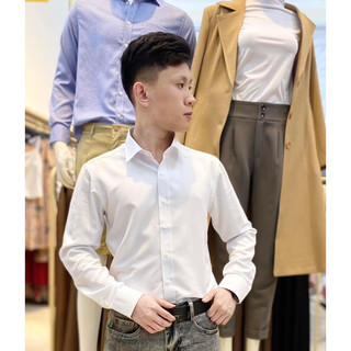 Áo Sơ Mi Nam Dài Tay Công Sở Cao Cấp, Áo Sơ Mi Nam Hàn Quốc [Gấp Hộp] Vải Lụa Mềm Mịn, Thoáng Mát VNXK Slimfit