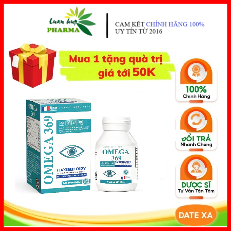 Viên uống bổ sung OMEGA 369 FLAXSEED OIDV - Nhập khẩu Pháp