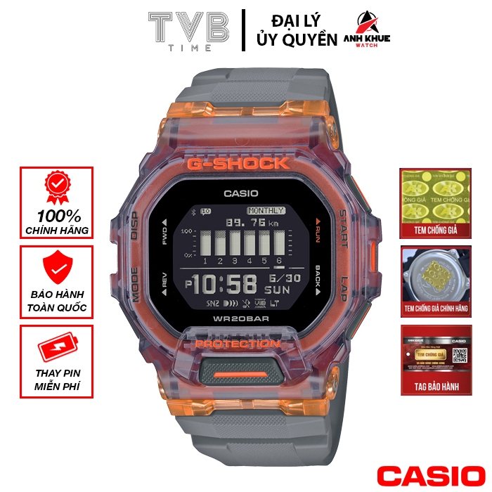Đồng hồ nam Casio G-Shock chính hãng Anh Khuê GBD-200SM-1A5DR (45mm)