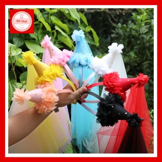 Mũ sinh nhật nhiều màu sắc cho bé