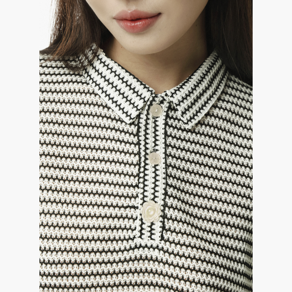 TALY - Áo polo sọc Amber