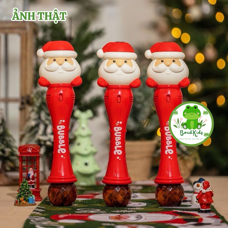Gậy ông già noel có bắn bong bóng phát nhạc món quà siêu dễ