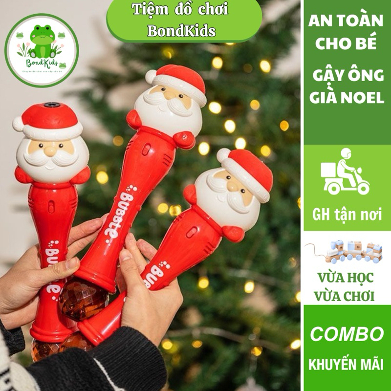 Gậy ông già noel có bắn bong bóng phát nhạc món quà siêu dễ