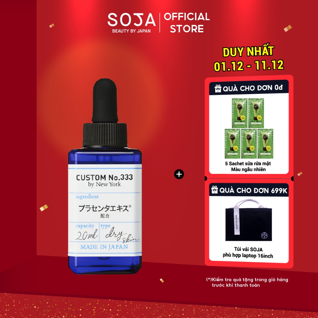 Tinh Chất Placenta Giúp Làm Sáng Và Chống Nhăn Da 20 mL Custom No.333 by New York Placenta Serum