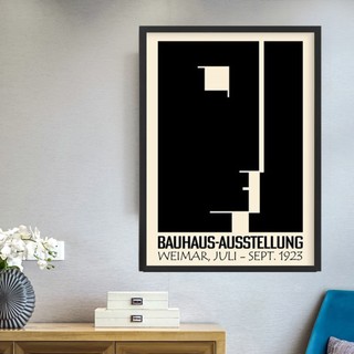 Tranh treo tường canvas phong cách nghệ thuật kiến trúc Bauhaus, tranh decor hiện đại