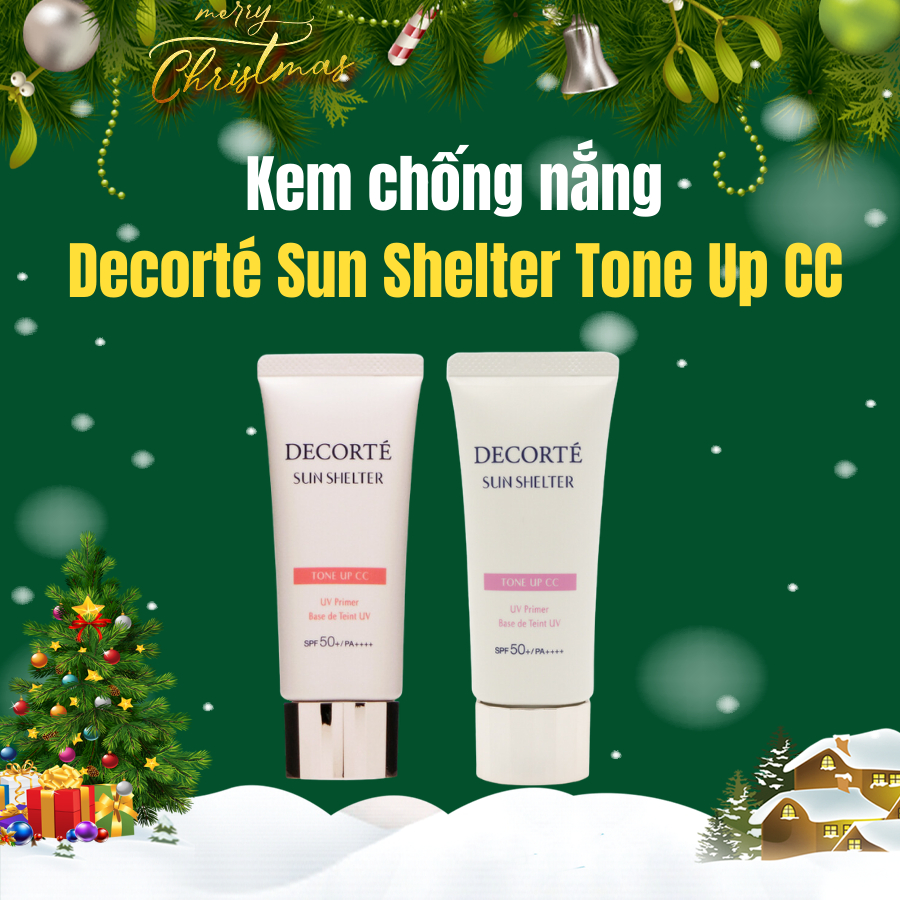 Kem chống nắng trang điểm cao cấp Decorté Sun Shelter Tone Up CC SPF50+/PA++++ (35g) nội địa Nhật