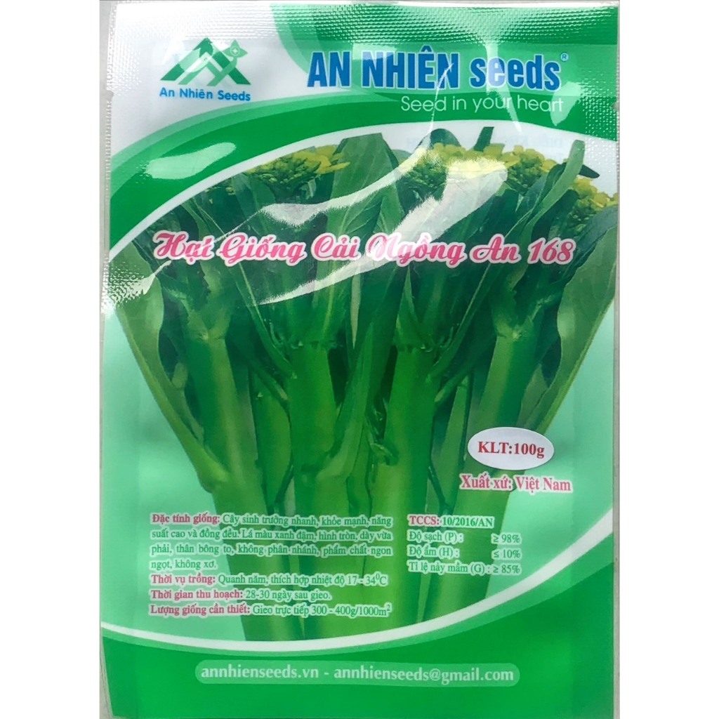 100g Hạt giống Cải ngồng An Nhiên AN168 chịu nhiệt, chịu rét