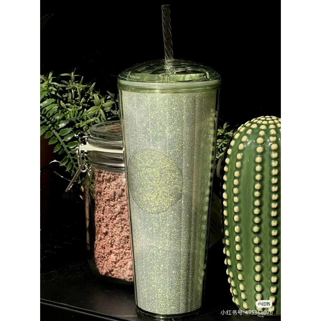 Ly giữ nhiệt Starbucks 710ml, bình nước nhựa 2 lớp kèm ống hút fullox Qimato Bộ sưu tập