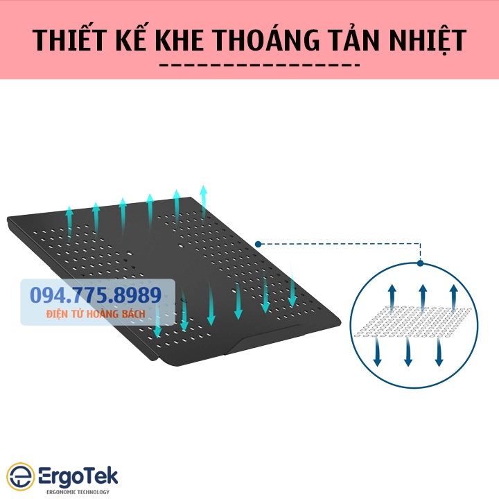 COMBO NB F80 + ErgoTek EP10  - Giá Đỡ, Kẹp Latop - Máy Tính Bảng 10 - 21 Inch / Kẹp Thành Bàn