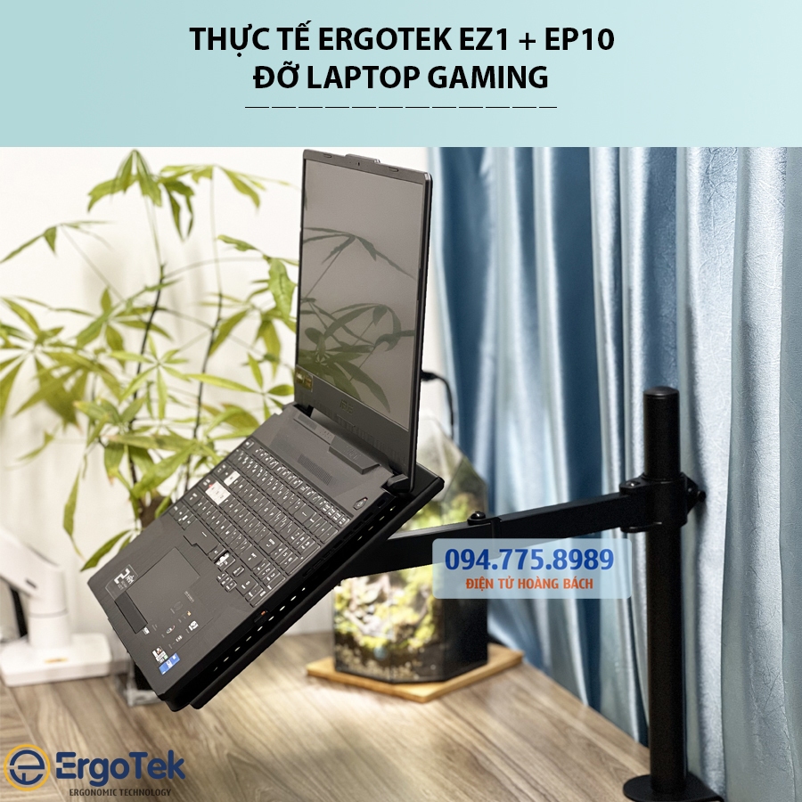 COMBO ErgoTek EZ1 + EP10  - Giá Đỡ, Kẹp Latop - Máy Tính Bảng 10 - 21 Inch / Kẹp Thành Bàn