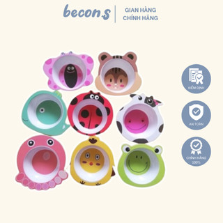 Bát chén ăn dặm hình thú đáng yêu an toàn cho bé ăn ngon miệng becon.s