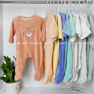 ❤️6-9-12m /kiabi❤️ body sleep sơ sinh nỉ nhung hiệu kiabi xuất xịn cho bé yêu ngô khoai mỳ