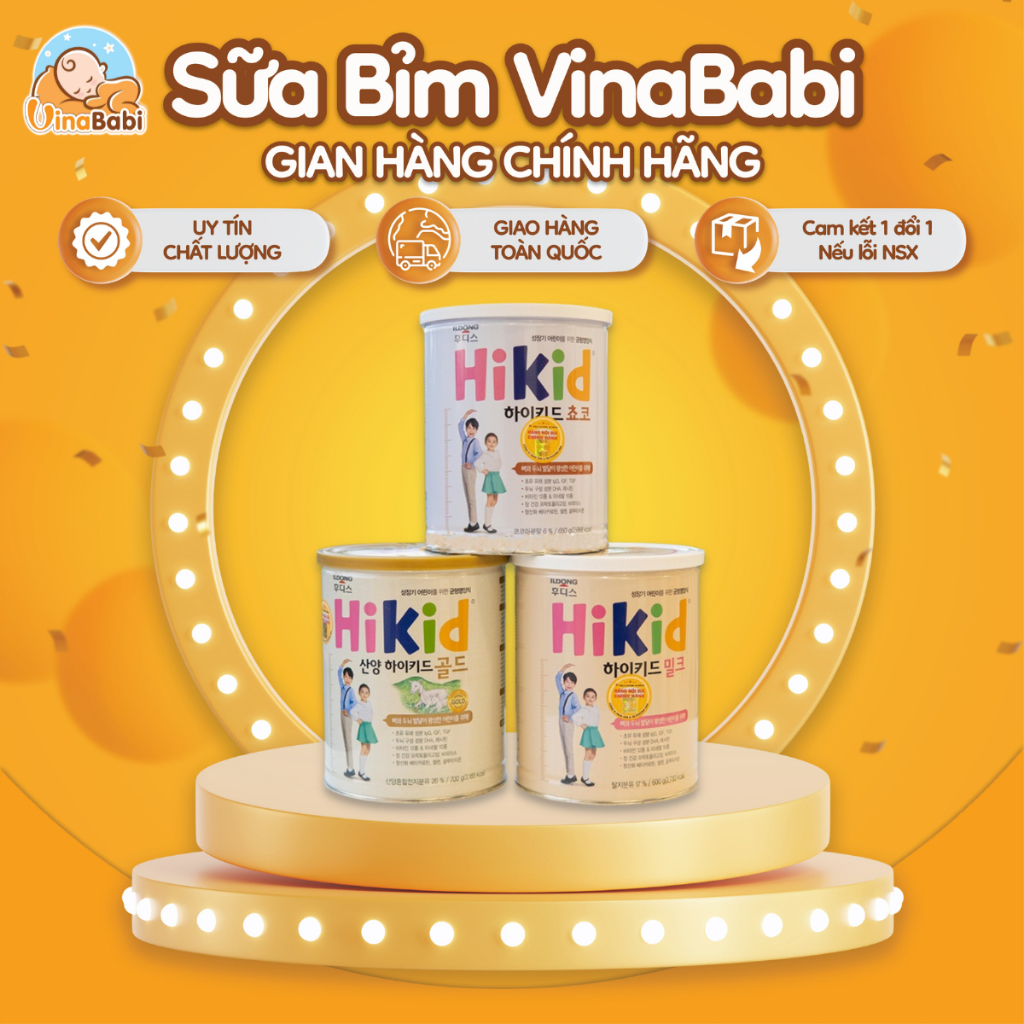 Sữa Hikid CHÍNH HÃNG - Sữa Giúp Bé Tăng Chiều Cao Vượt Trội, Nội Địa Hàn Quốc, Hộp 700g