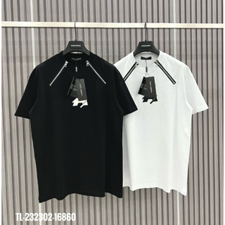  Áo Phông Nam Nữ DSQ in Chữ A Siêu Nét - Áo Thun Nam Nữ D S Q Phối Khoá Viền Vai Phong Cách Thời Trang Cực Chất 