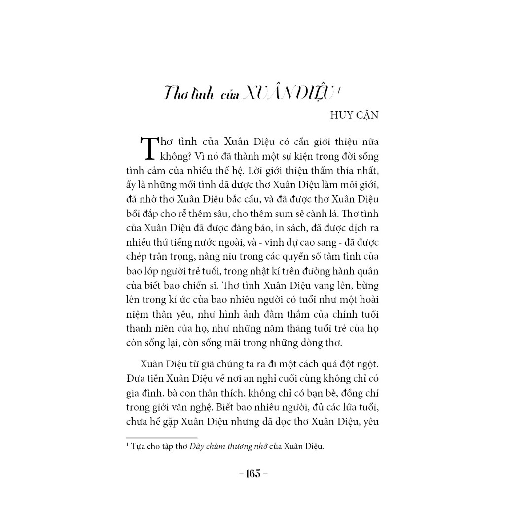 Sách - Tác phẩm văn học trong nhà trường :  Thơ Xuân Diệu