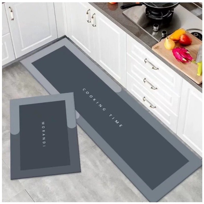 Combo 2 thảm bếp silicon sang xịn chống trơn trượt siêu thấm hút