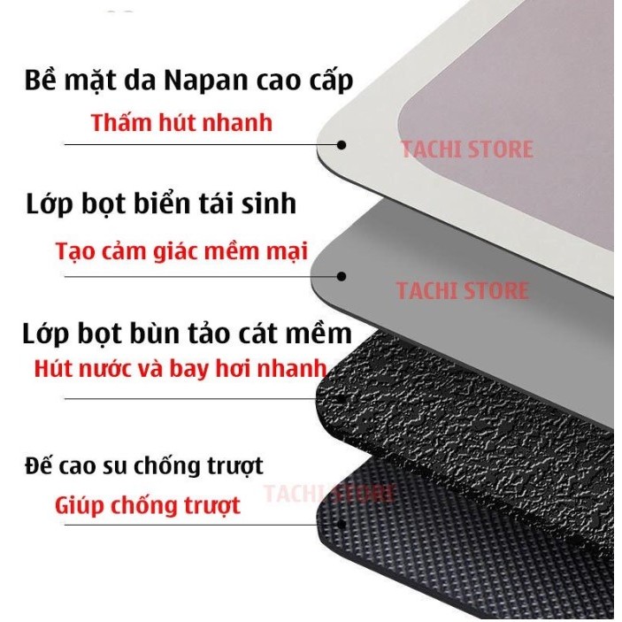 Combo 2 thảm bếp silicon sang xịn chống trơn trượt siêu thấm hút