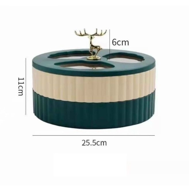 KHAY ĐỰNG BÁNH KẸO TẾT KHAY MỨT 2 TẦNG NHỰA siêu chắc siêu bền hươu vàng