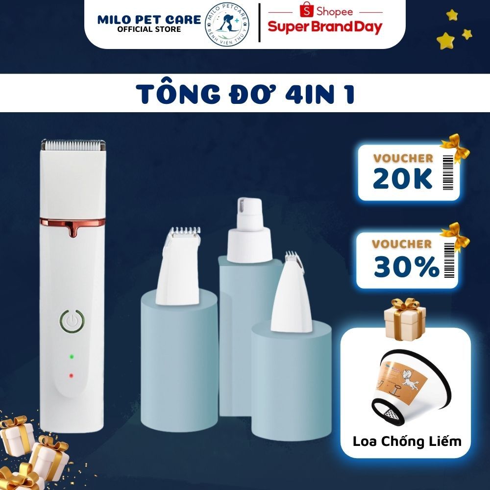 Tông Đơ Cắt Tỉa Lông Chó Mèo Đa Năng 4in1 ML221 - Tăng Đơ Cạo Lông Chó Mèo Kéo Cắt Tỉa Lông Chó Mèo