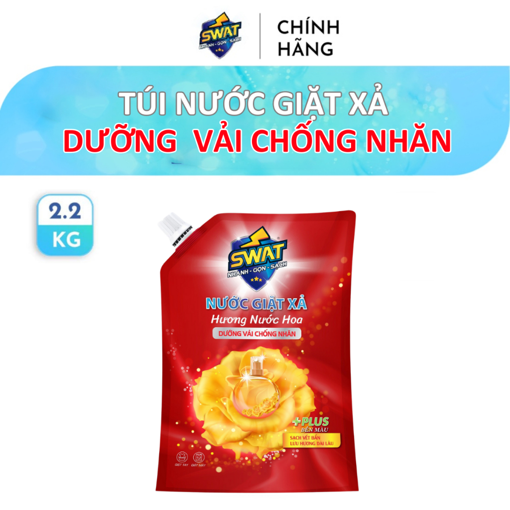 Nước Giặt Xả SWAT Dưỡng Vải Chống Nhăn Mới