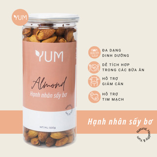 Hạnh nhân sấy bơ Yum Grocery - Ngũ cốc, hạt dinh dưỡng tự nhiên dùng ăn liền, ăn sáng, ăn vặt