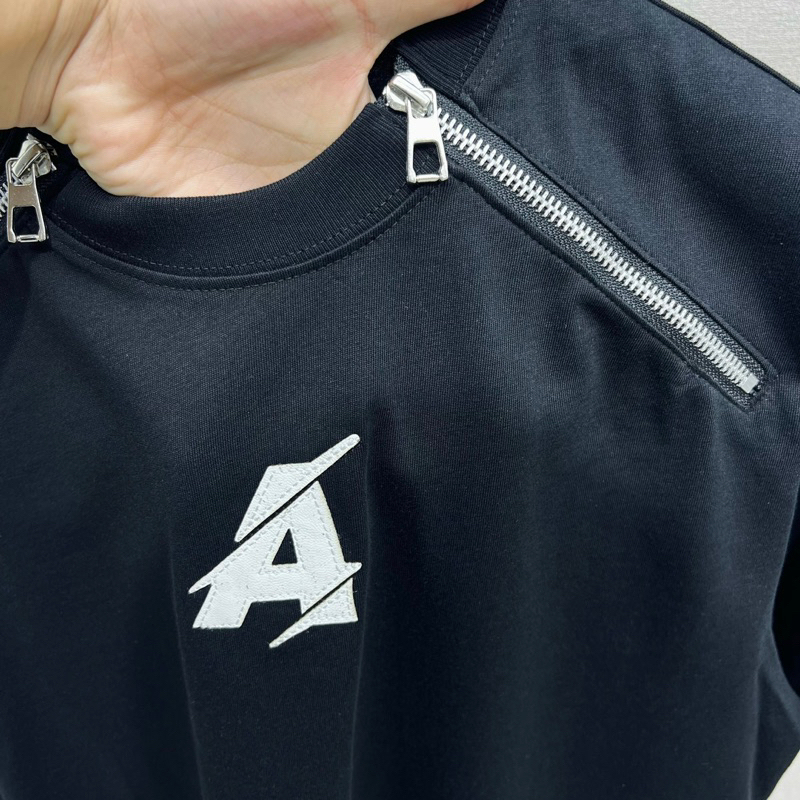 Áo Phông Nam Nữ DSQ in Chữ A Siêu Nét - Áo Thun Nam Nữ D S Q Phối Khoá Viền Vai Phong Cách Thời Trang Cực Chất