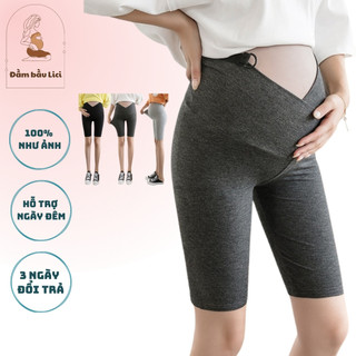 Quần bầu legging trên rốn, dưới rốn, quần legging bầu lửng co giãn cho bà bầu