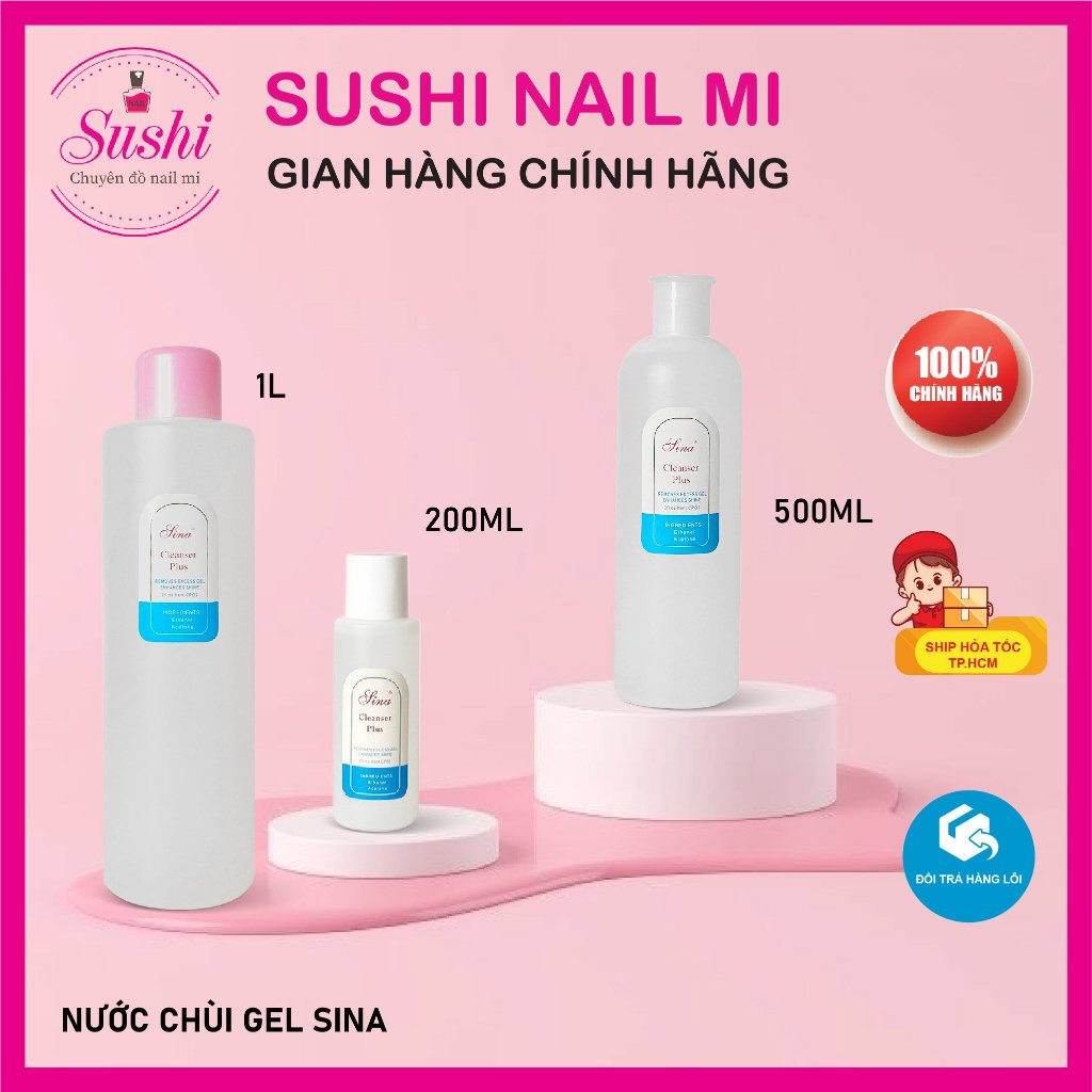 Nước chùi gel Sina dung dịch lau gel nail - Sushi nail mi