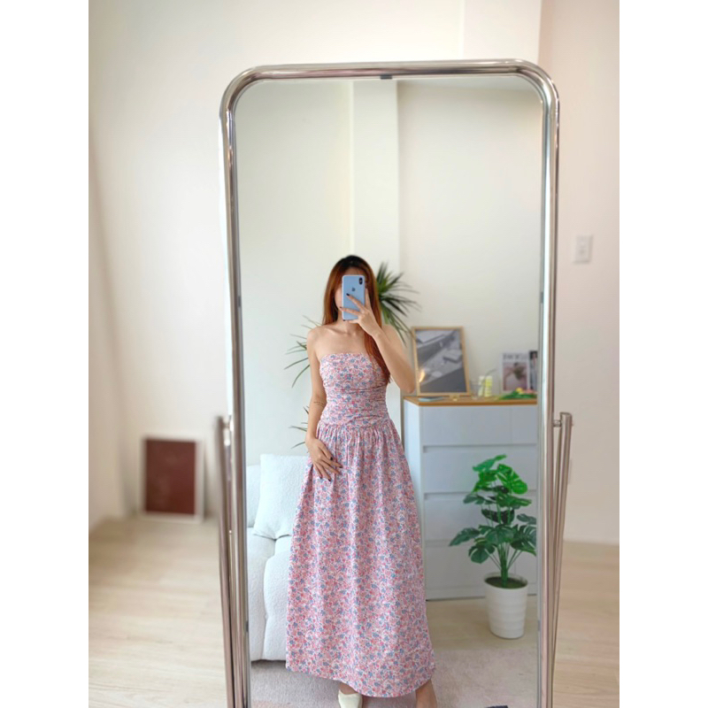 Flowers dress - Đầm maxi cup ngực hoạ tiết hoa dáng dài, tôn eo, tôn dáng | BigBuy360 - bigbuy360.vn