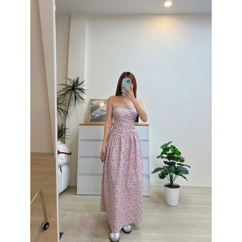 Flowers dress - Đầm maxi cup ngực hoạ tiết hoa dáng dài, tôn eo, tôn dáng | BigBuy360 - bigbuy360.vn