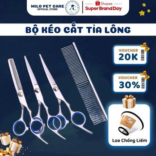 Bộ kéo cắt tỉa lông chó mèo tại nhà 4 chi tiết pakistan - kéo cắt lông dành cho thú cưng