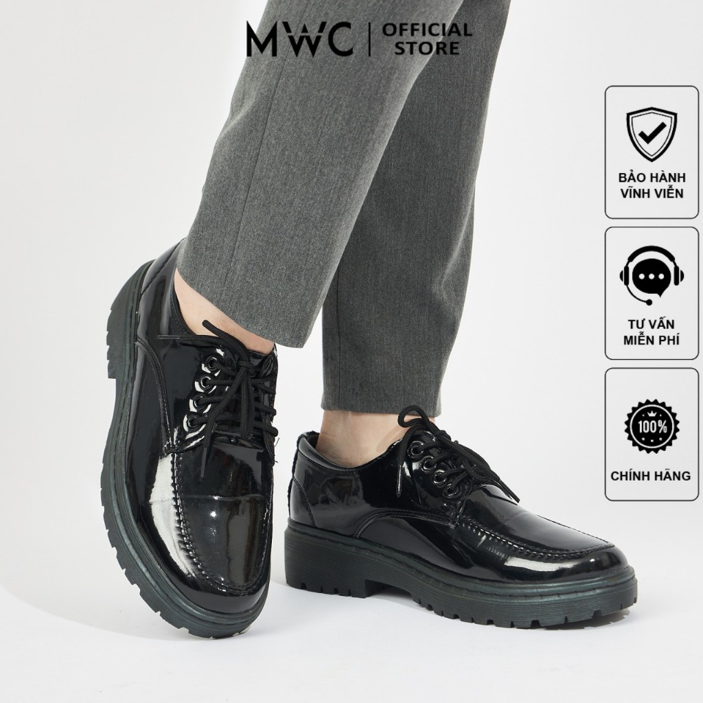 Giày Boot Nam MWC 8035 - Giày Boot Nam Đế Cao Da Bóng Cao Cấp, Giày Oxfords Thời Trang Thanh Lịch