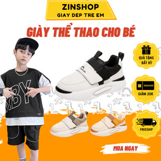 Giày Thể Thao Cho Bé Da Thoáng Khí Chất Lượng Cao Có Quai Dán Cho Bé G206 Zinshopkid