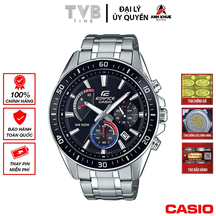 Đồng hồ nam Casio Edifice chính hãng Anh Khuê EFR-552D-1A3VUDF (47mm)