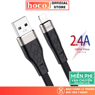 Dây Sạc Nhanh Hoco USB to lP hỗ trợ sạc nhanh 2.4A dành cho các dòng máy lP chất liệu Silicone