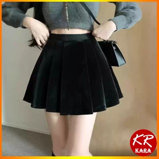 (2 Lớp) Chân Váy Nhung Xếp Ly Chân Váy Chữ A KARA 509- chất Nhung cao cấp, 2 lớp dày dặn