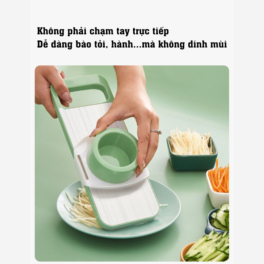 Bộ nạo rau củ quả 5 lưỡi dao, INOX 304 không gỉ, đồ bào rau củ đa năng cao cấp đa năng tiện dụng nhà bếp.