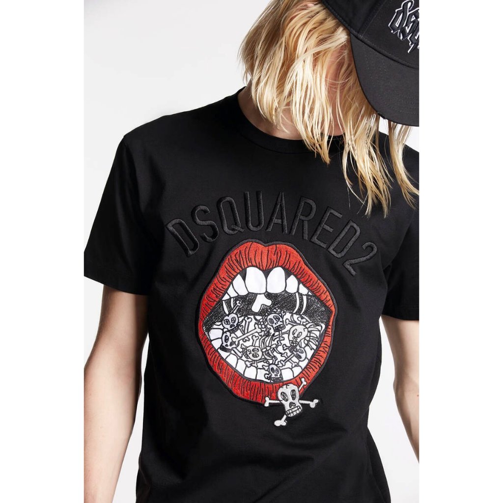 Áo Thun DSQ2 thêu môi unisex Siêu Cấp mua hè