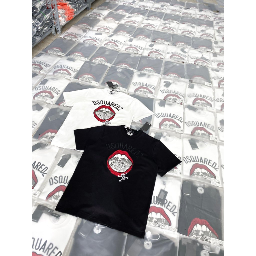 Áo Thun DSQ2 thêu môi unisex Siêu Cấp mua hè