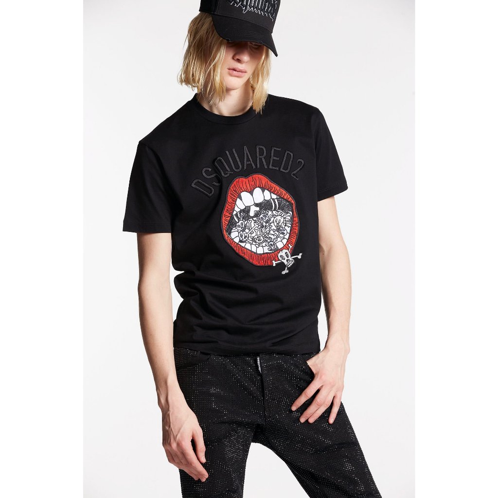 Áo Thun DSQ2 thêu môi unisex Siêu Cấp mua hè